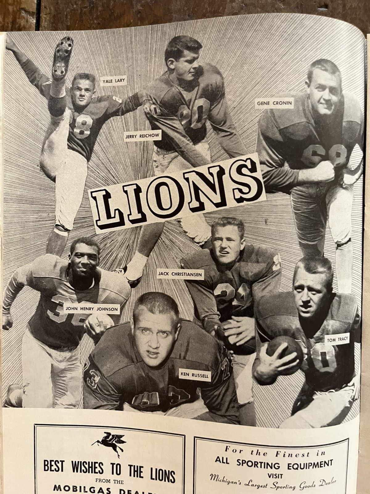 1957 “Rare” NFL WORLD CHAMPIONSHIP DETROIT vs CLEVELAND Football Program/in MINT 3
