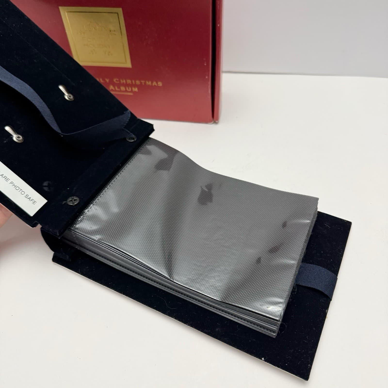 Lenox Our Family Christmas Photo Album 80 Pictures Silver-Plated Red Velvet 5