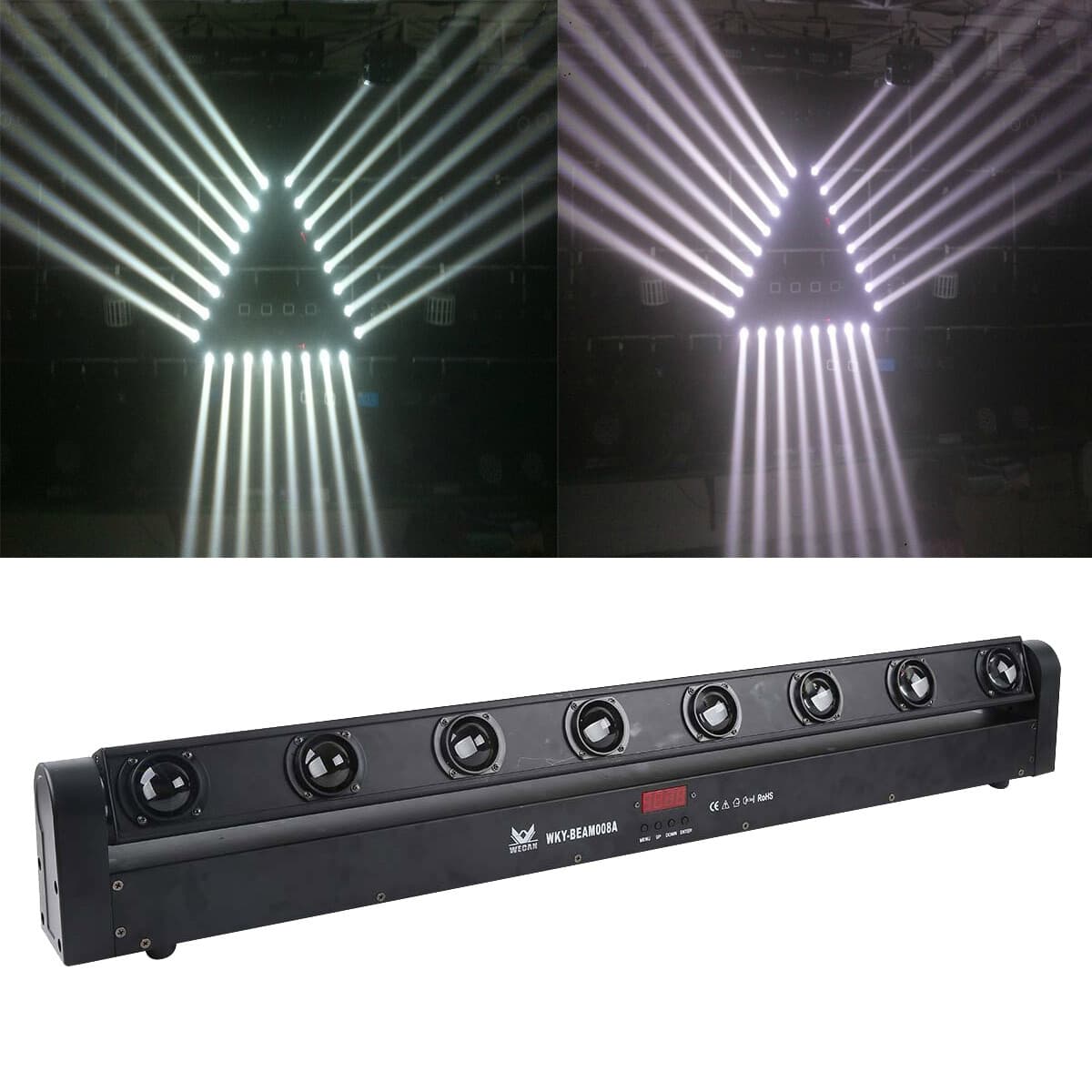 8X12W LED RGBW 8 Eyes Beam Moving Head Stage Bar Light DJ Disco Wash Lighting 3