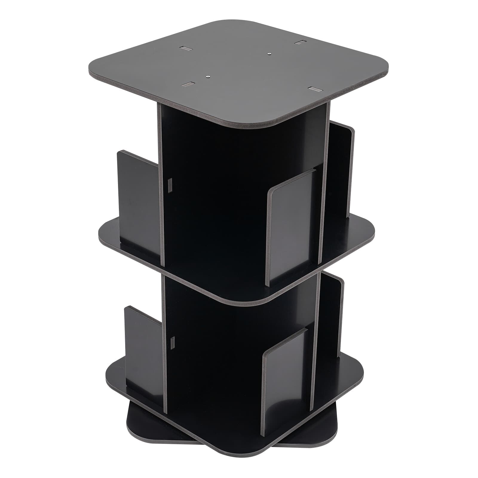 360?? Rotating Bookshelf, 2 Tier Standing Bookcase, Small Corner Bookcase NEW 6