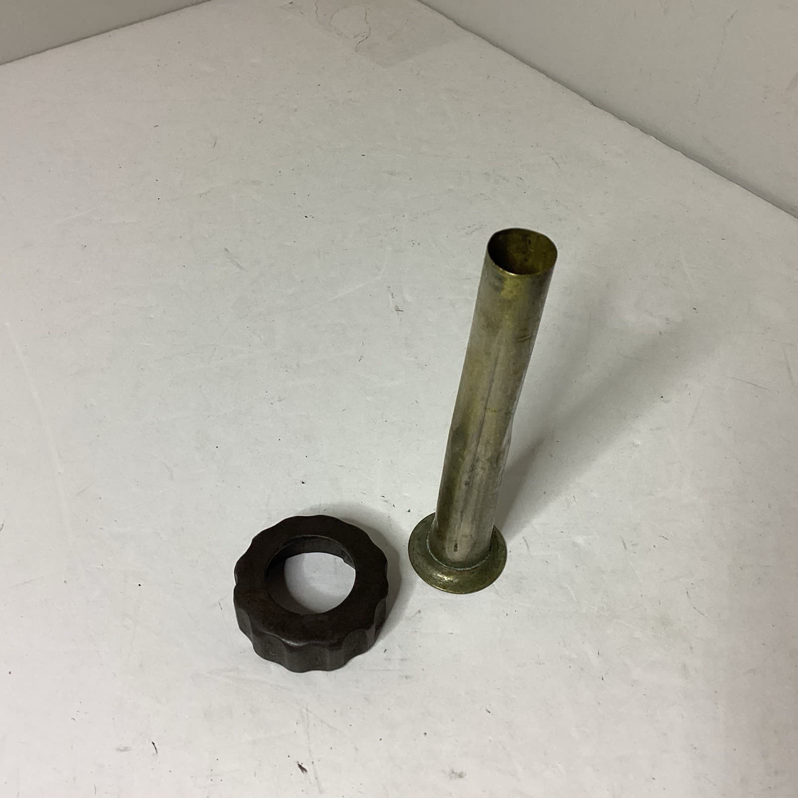 ENTERPRISE 6-8 quart SAUSAGE STUFFER TUBE & NUT Vintage 2