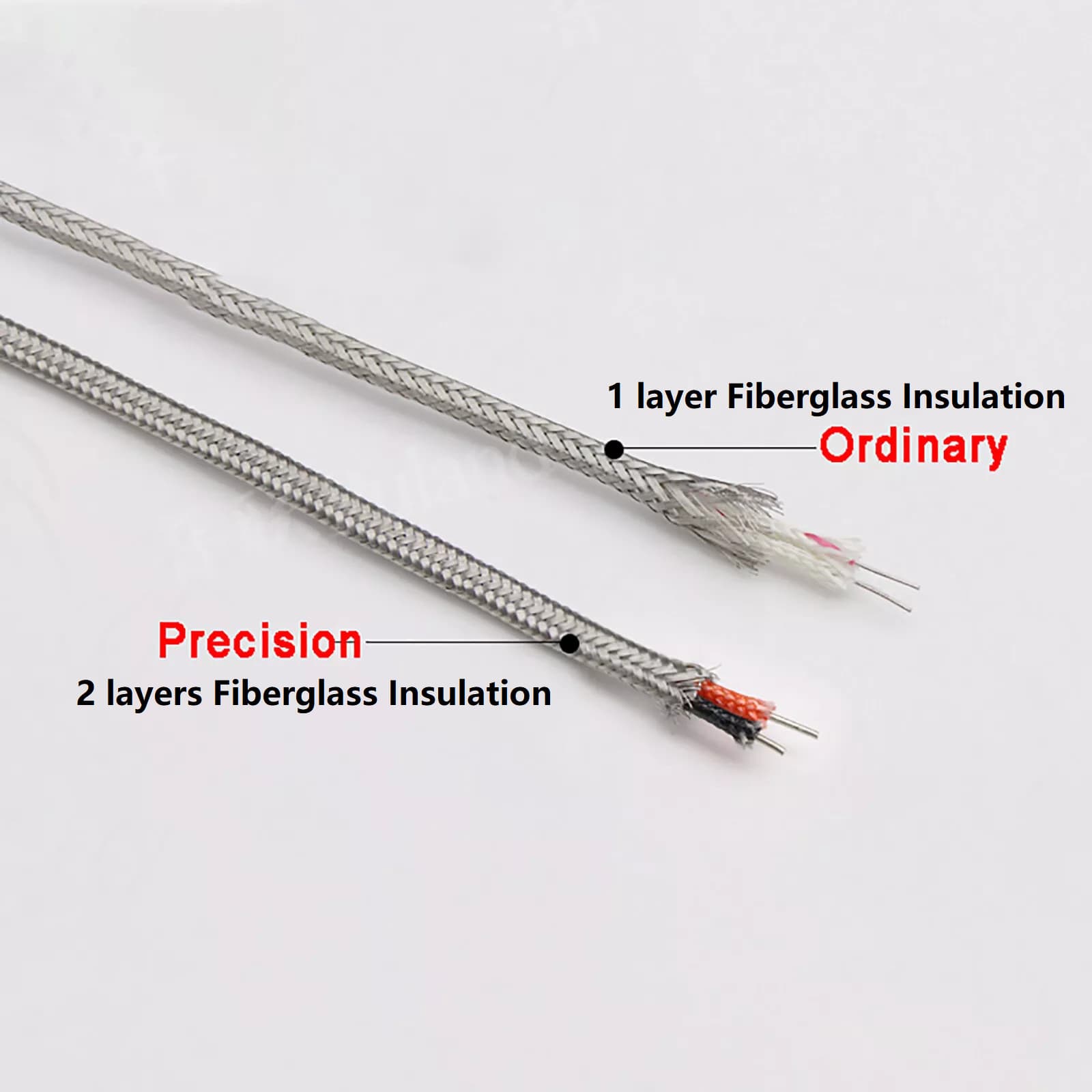 Type K thermocouple Compensating cable temperature Sensing Wire Extension Cable 2
