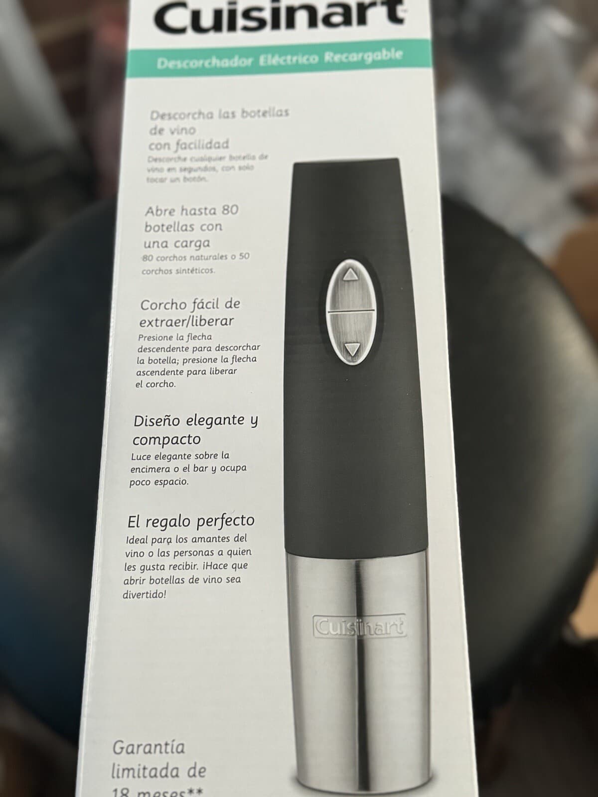 🌀 Cuisinart - Cordless Electric Wine Opener - Black & Silver 🌀 3