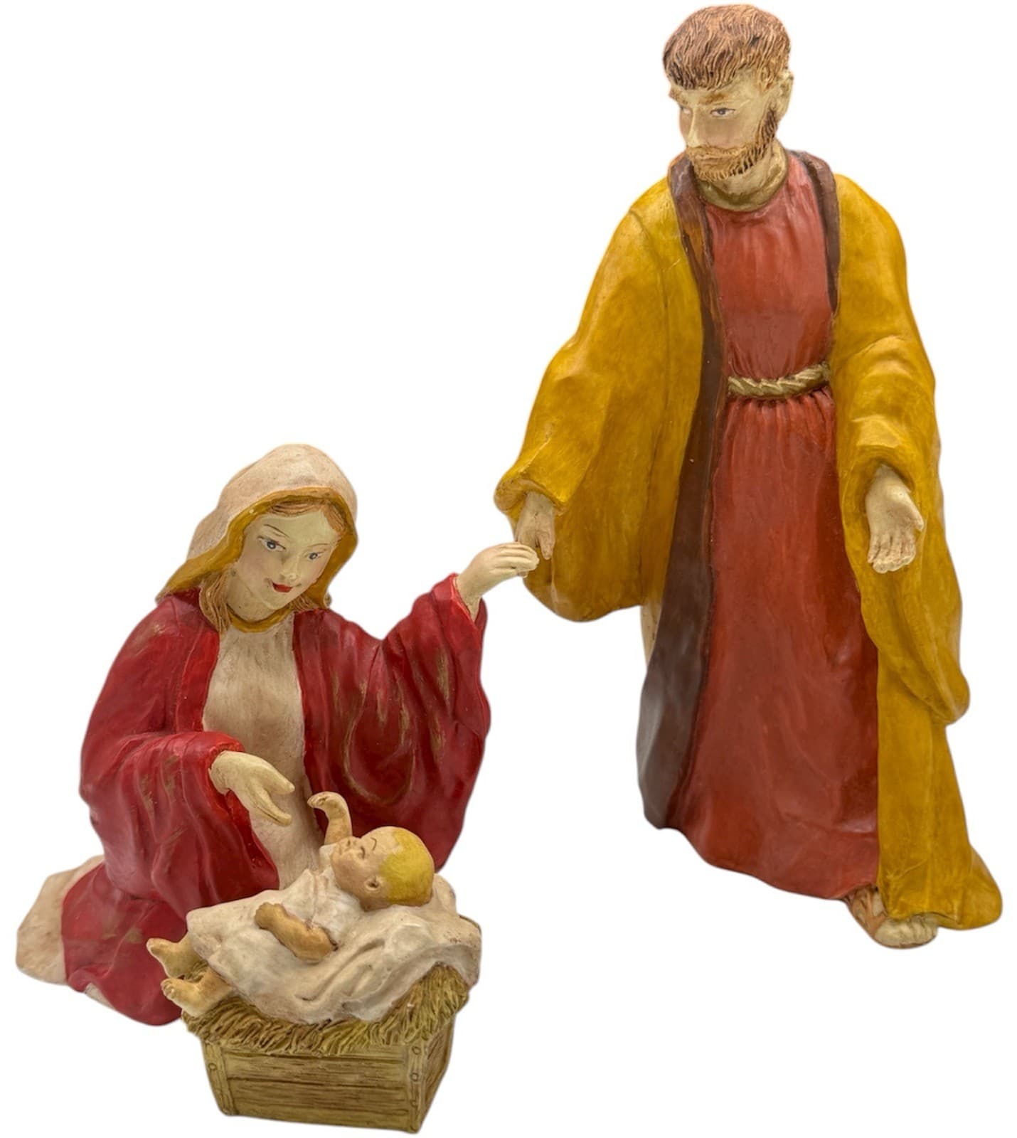 1994 DCI Holy Family Nativity Set Mary Joseph Baby Jesus Hand Painted Figures