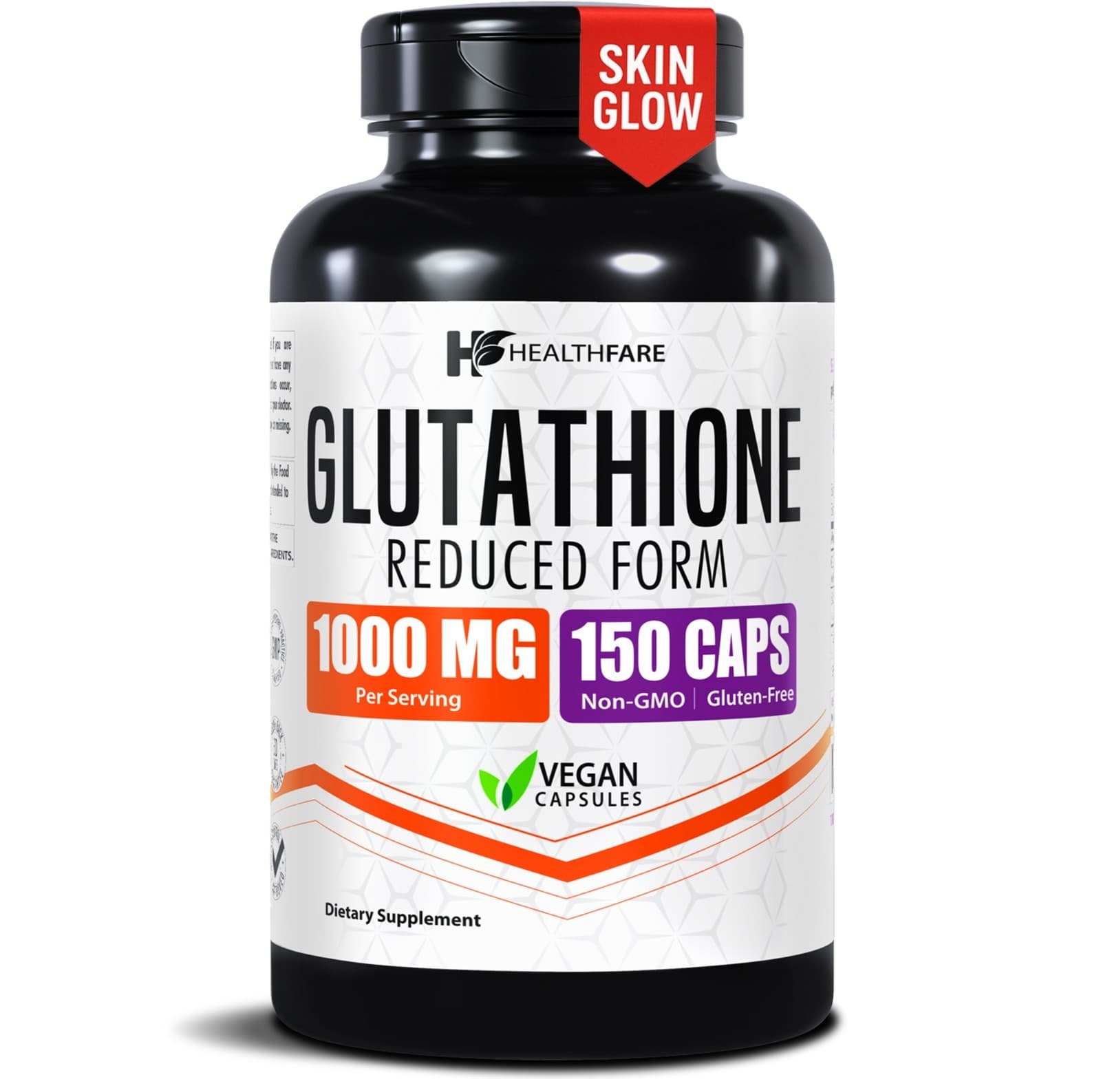 Healthfare Glutathione 1000mg GSH L-Glutathione Reduced 150 Capsules Antioxidant