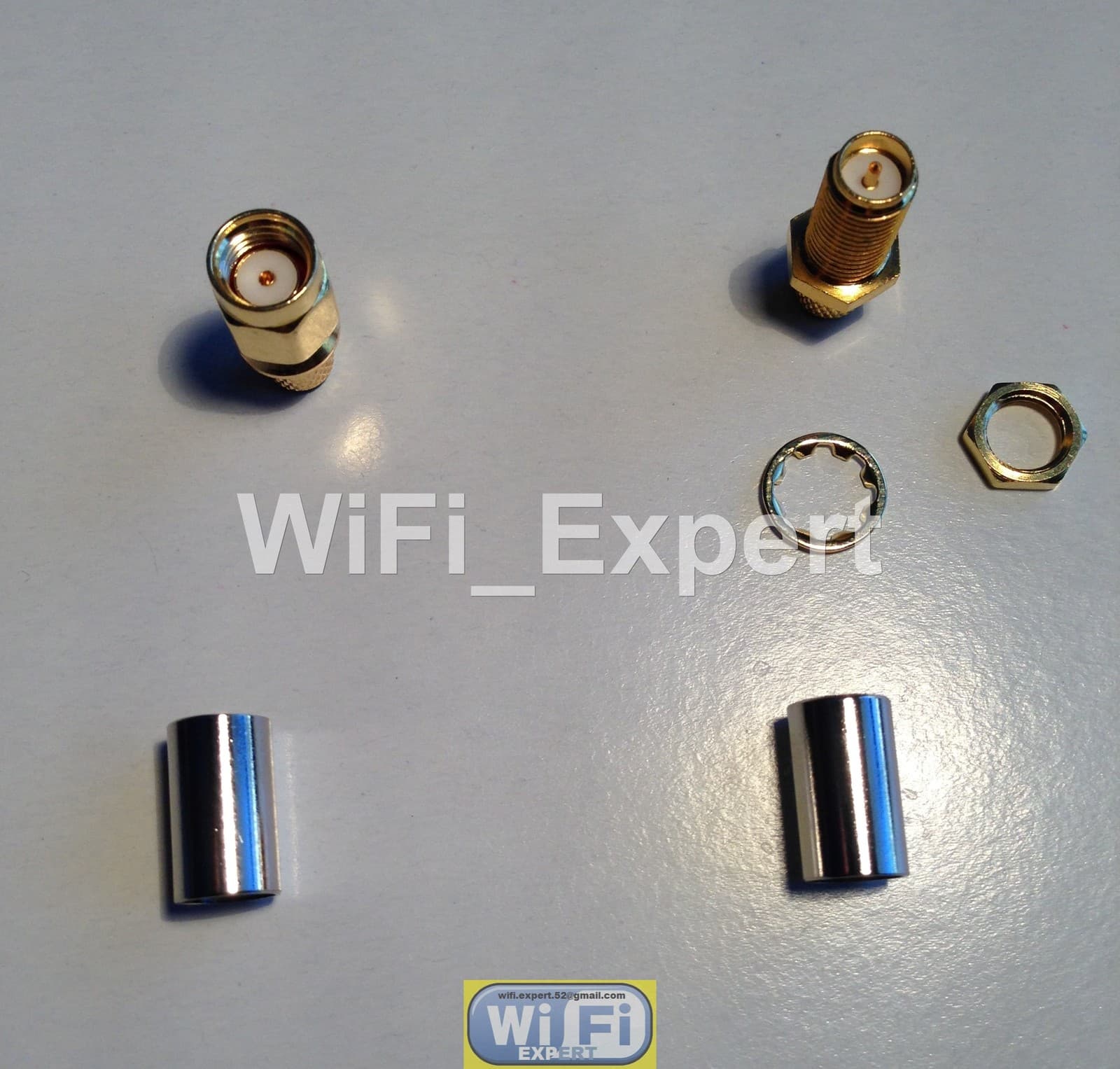 10x RP-SMA or SMA male female crimp for RG-8X LMR240 RG8X cable RF Connector USA 3