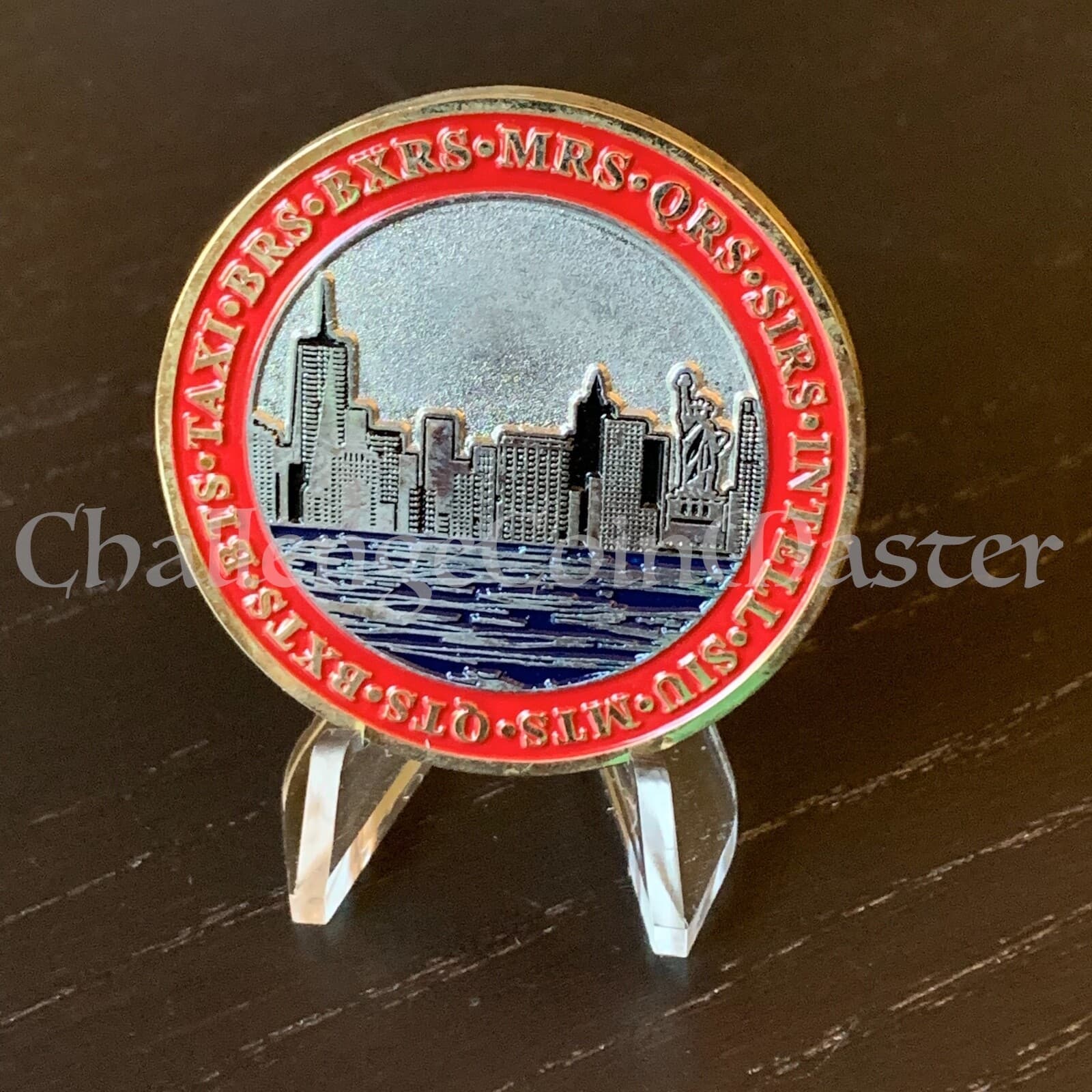 C70 NYPD Central Robbery Red Police Challenge Coin 2