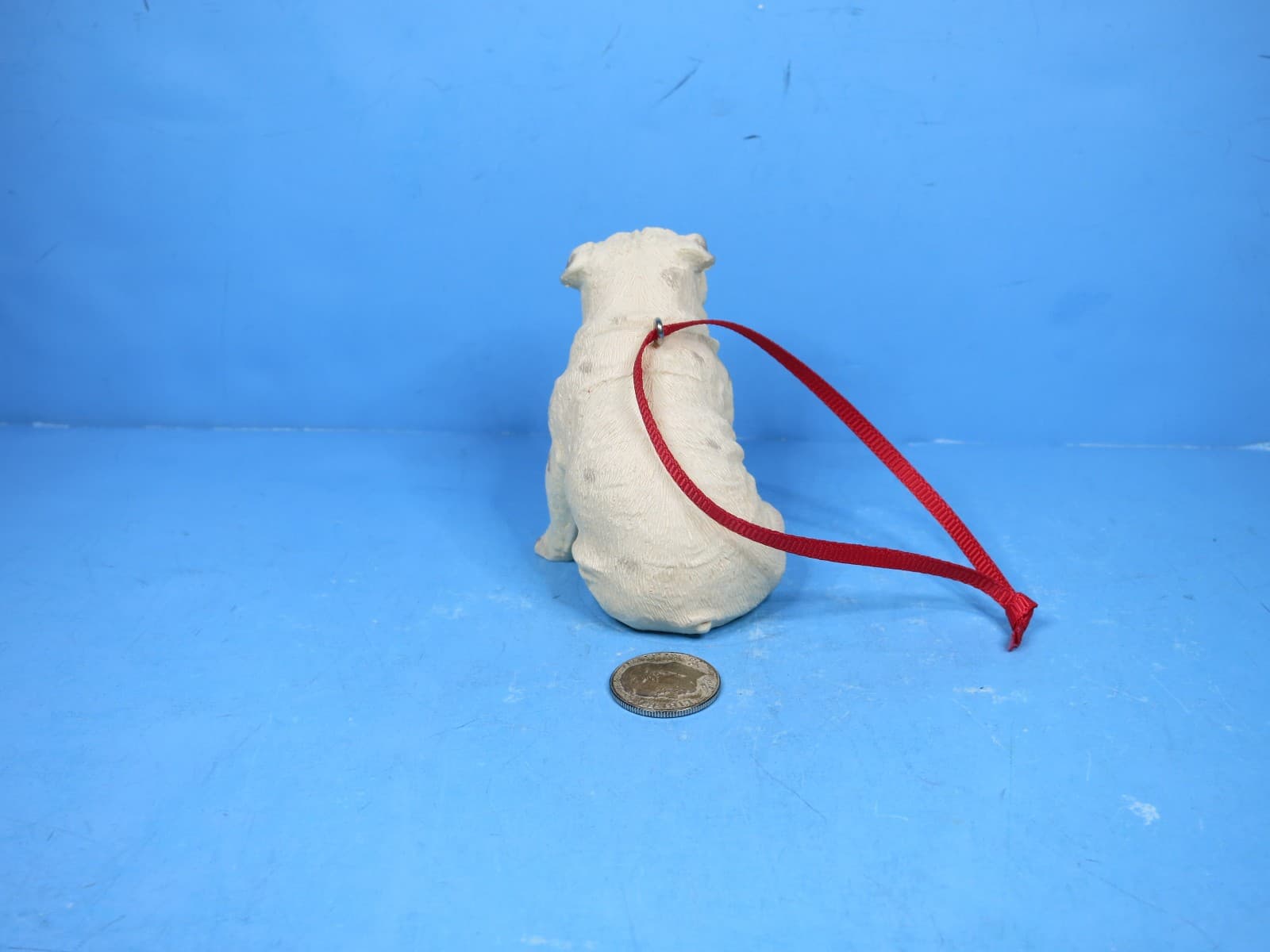 SANDICAST DOG CHRISTMAS ORNAMENT Bull Dog W/Light String-New In Box 5