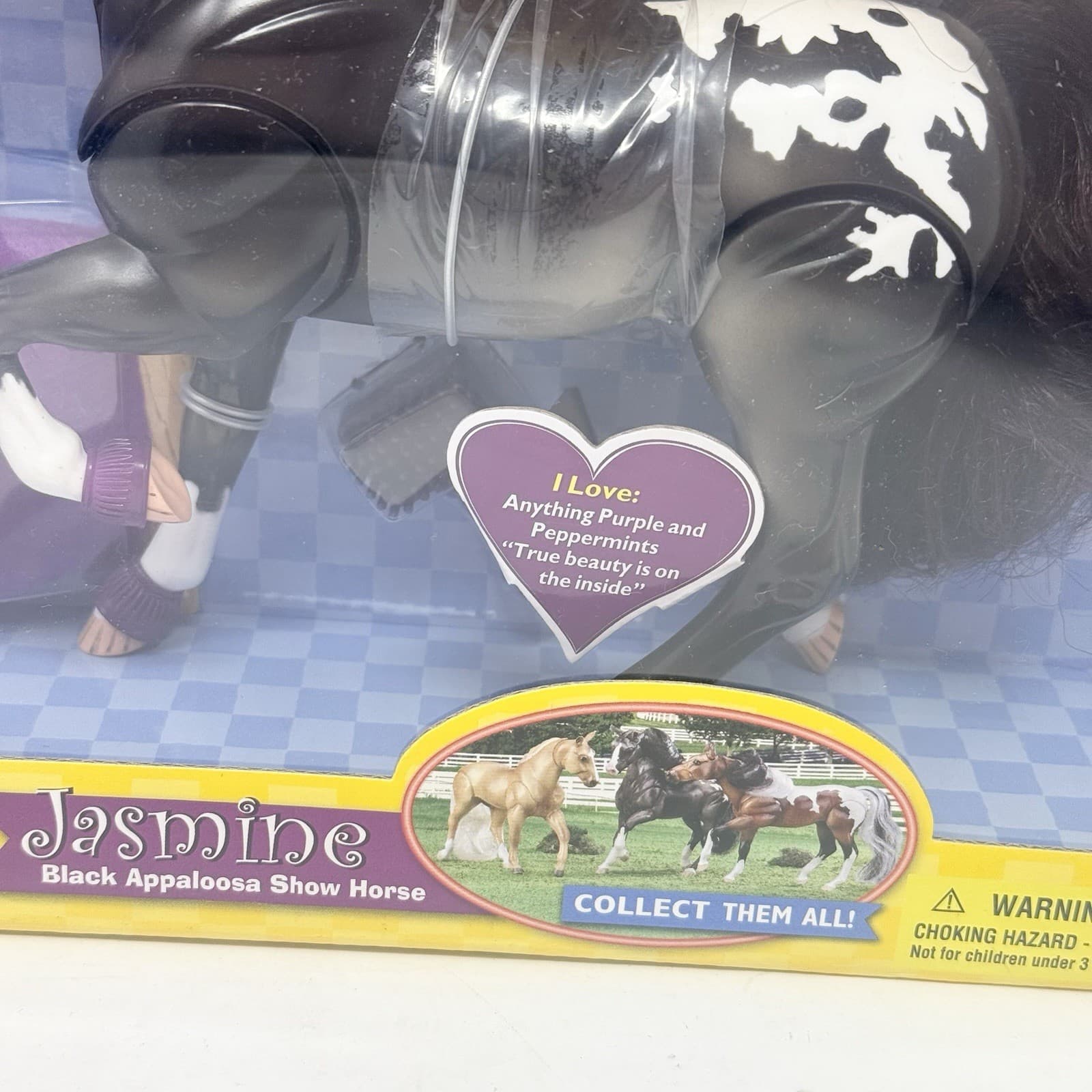 Breyer Pony Gals Jasmine Black Appaloosa Show Horse NIB Hair 2008 4