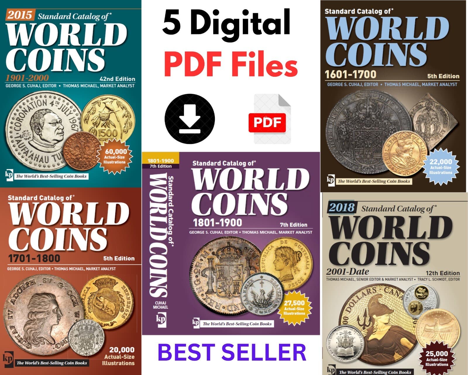 Standard Catalog of World Coins 5 issues set Bundle- Digital Version #22
