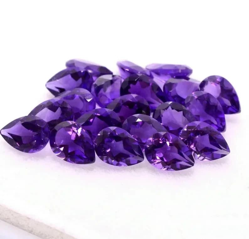 AAA+ Natural Amethyst Faceted Round Shape Loose Gemstone 4