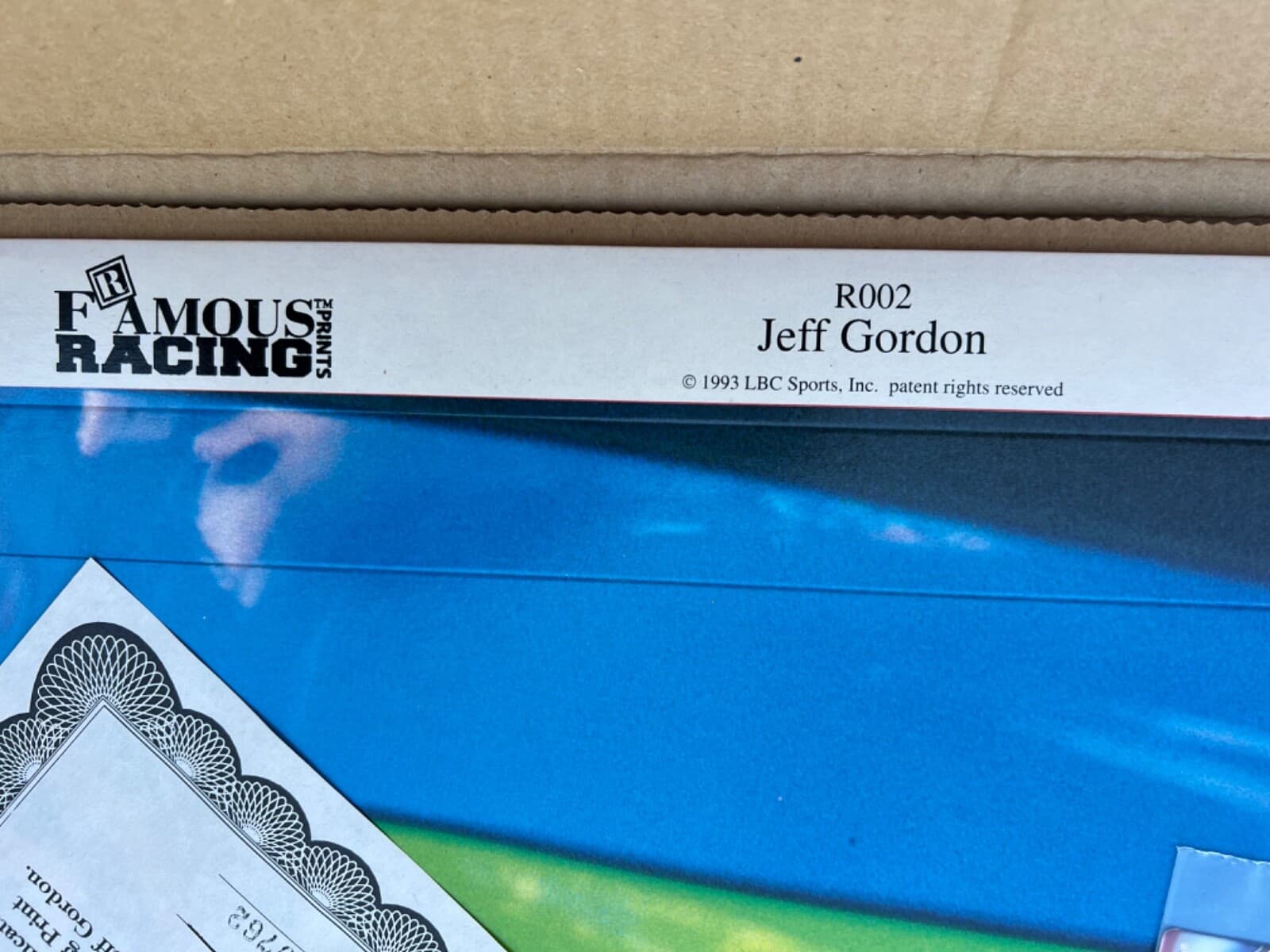 Vintage Autograph 1993 Jeff Gordon #24 Cardboard Poster Display w/ Rookie Card 6