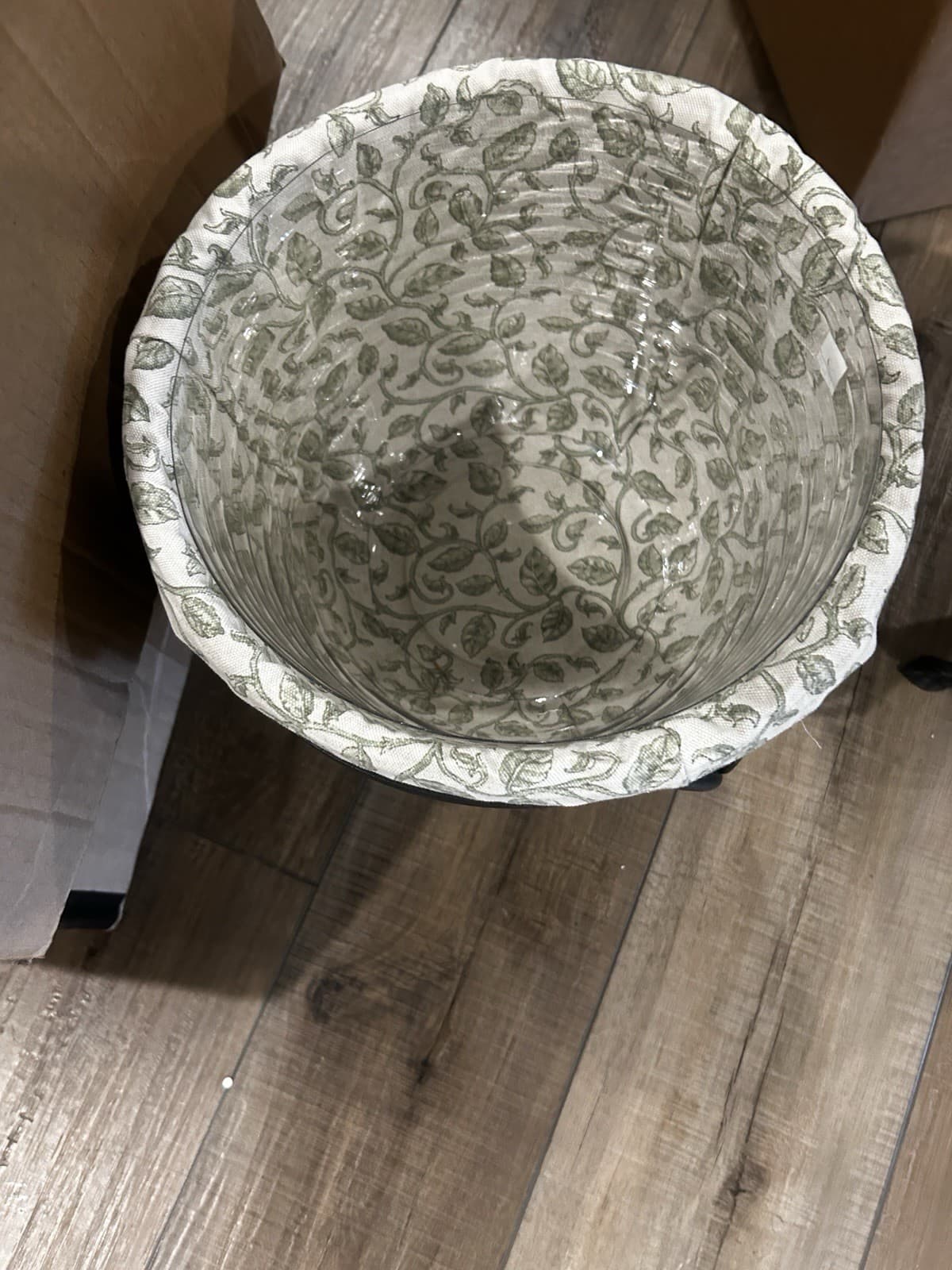 Longaberger Wrought Iron Plant Stand Foliage Basket Liner & Protector Planter 2