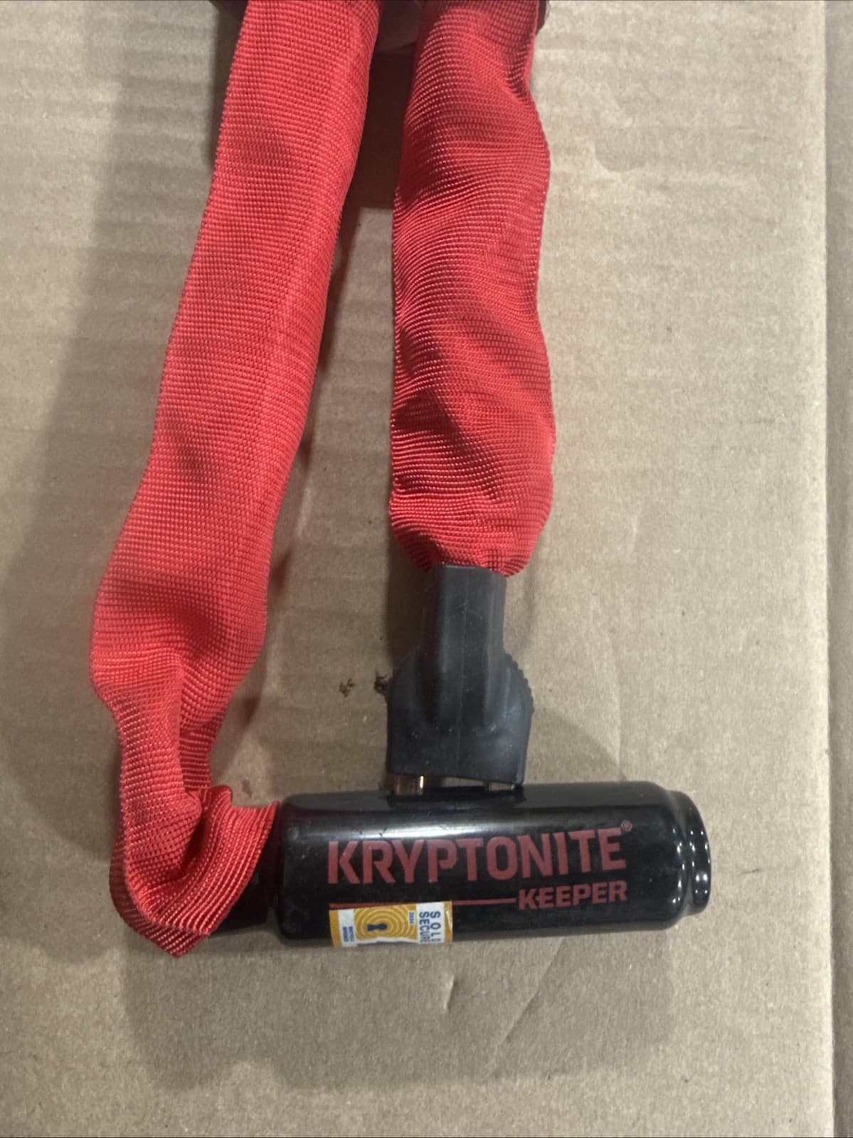 Kryptonite Keeper 785 Integrated Steel Chain Lock Keyed 7mm x 85cm Red 6