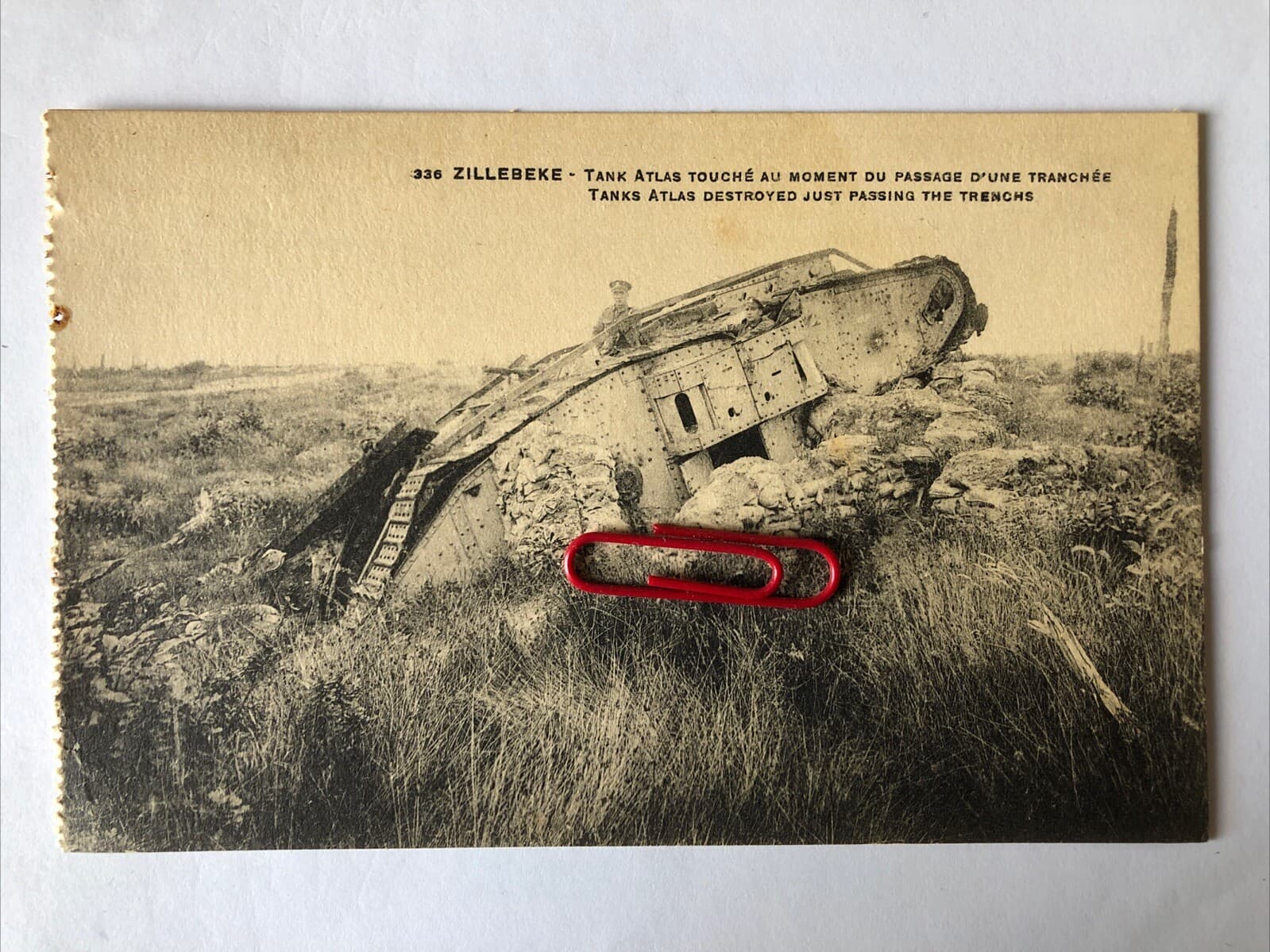 Zillebeke Flanders Belguim WW1 ‘Tanks Atlas Destroyed Just Passing The Trenches’