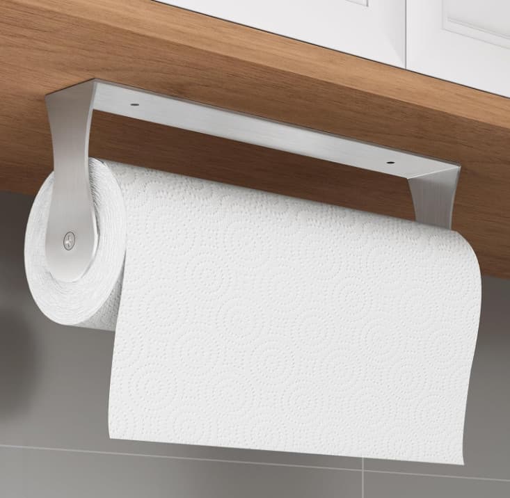 Paper Towel Holder under Cabinet, Silver Paper Towel Holder Wall Mount, Stainles