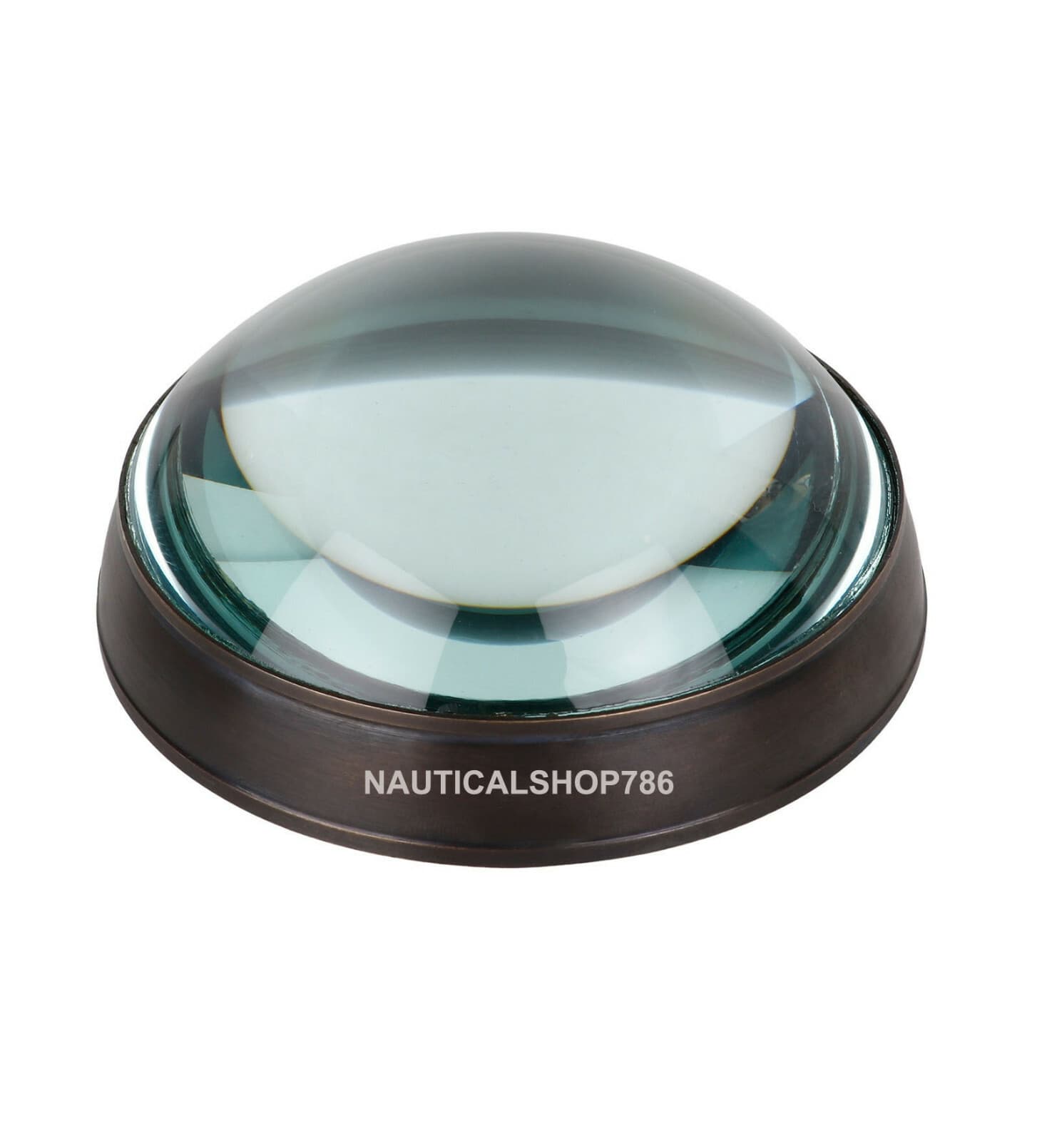 Antique Black Nautical Magnifying Glass Chart Reader Paper Weight office Decor 4