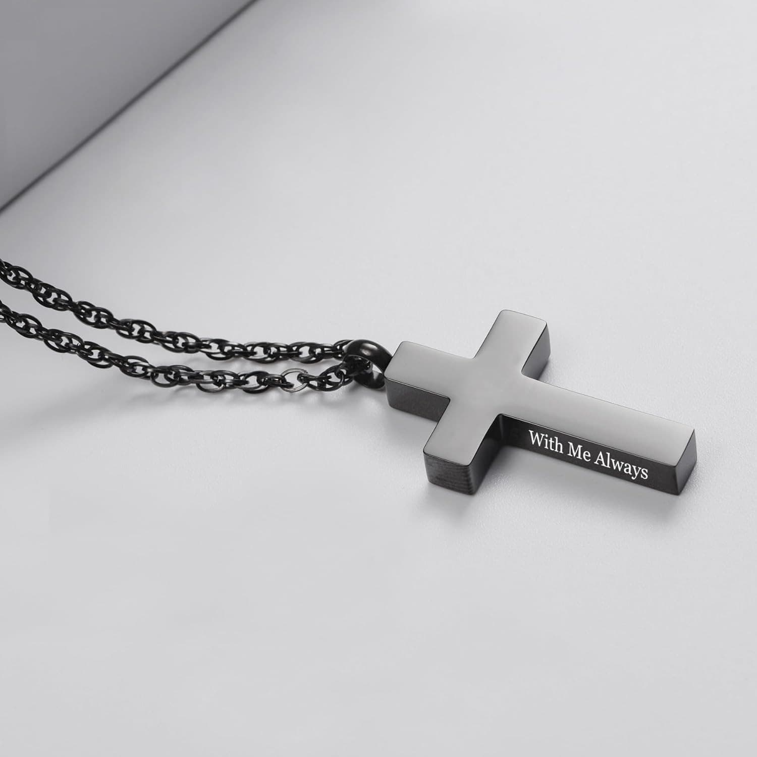 Cremation Cross Necklace for Ashes Cross Urns Locket Pendant Ashes Holder Stainl 2