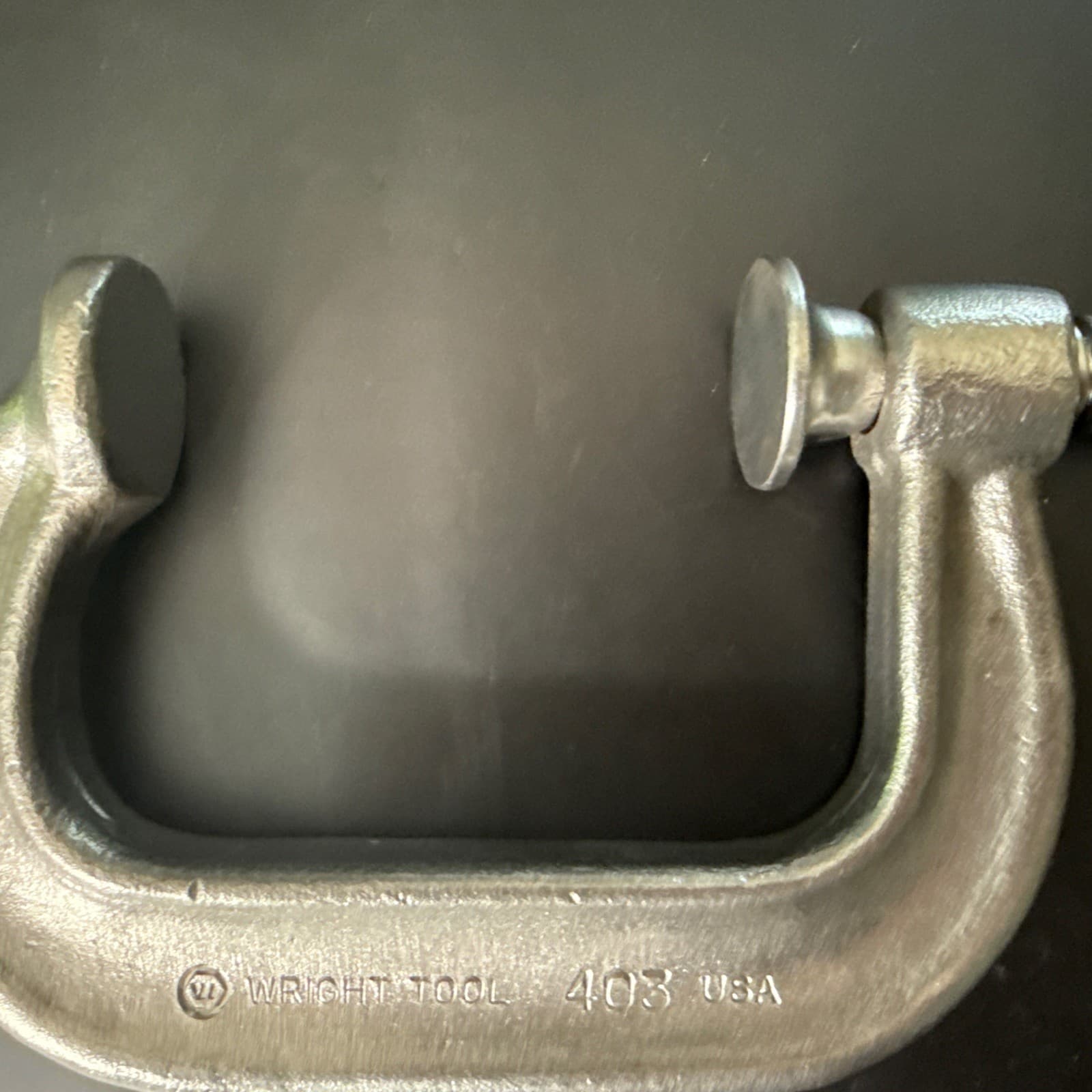 RARE VINTAGE 3” WRIGHT TOOL C-CLAMP 403 HEAVY-DUTY FORGED STEEL MADE IN USA 6