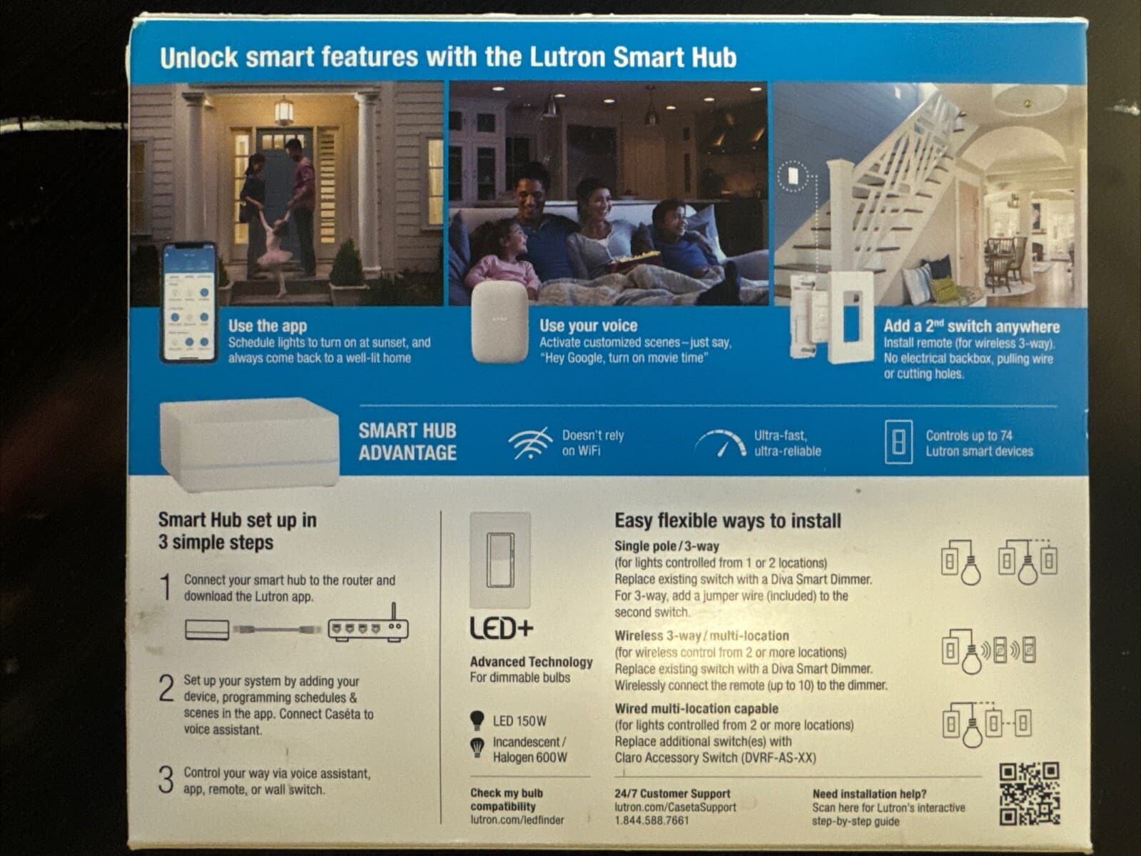 NEW SEALED Lutron Caseta DIVA Dimmer Starter Kit W/Hub DVRF-BDG-1D *LOWEST PRICE 2