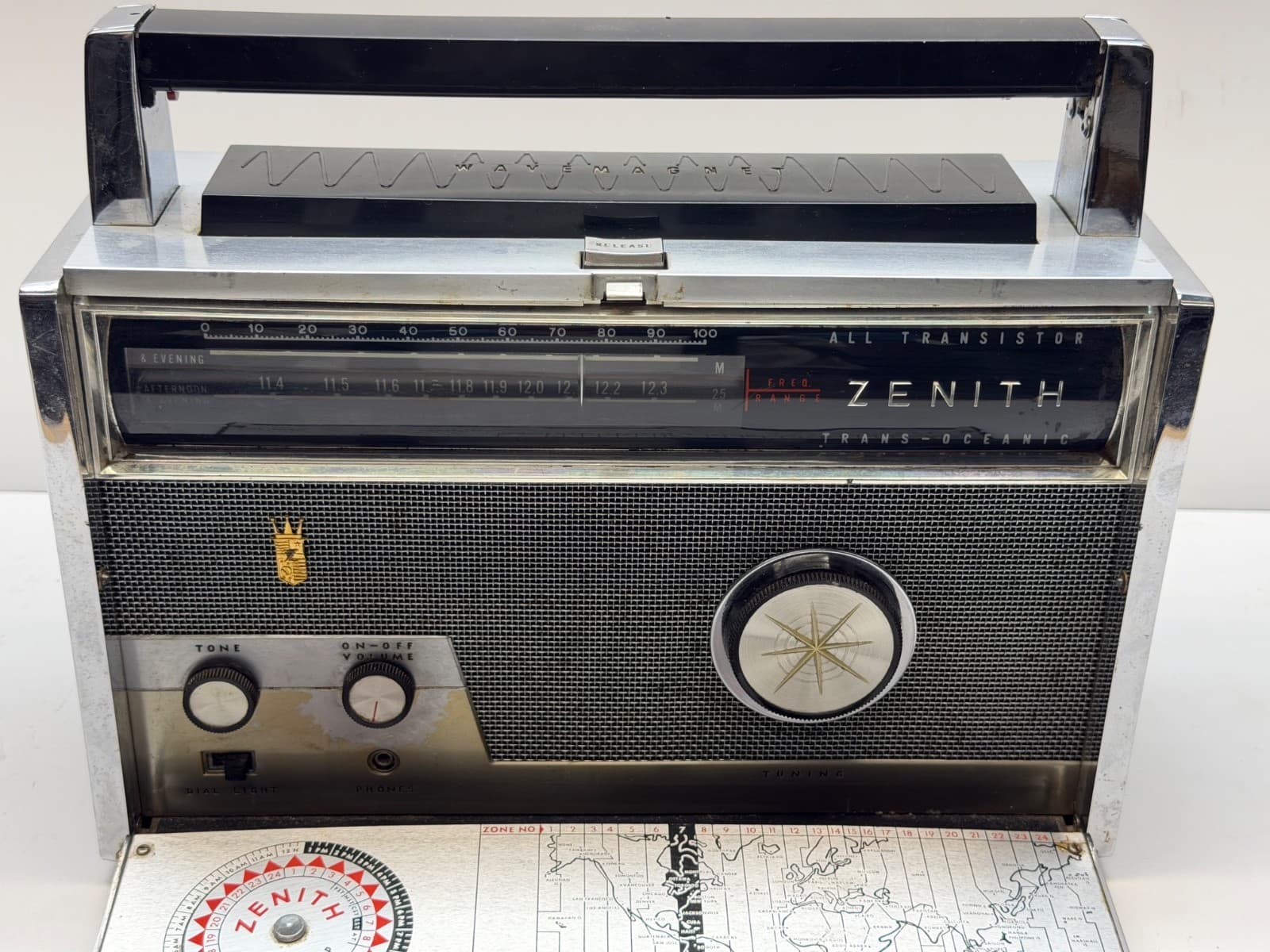 Zenith Trans-Oceanic Royal 1000 VTG Shortwave Radio Recapped w/ New Power Supply 4