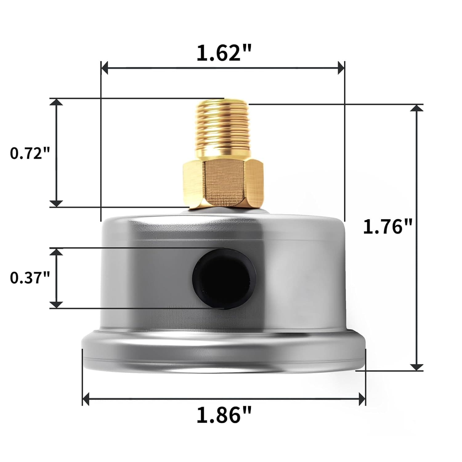 Universal 0-100Psi Fuel Pressure Gauge 1/8" NPT Oil Press Gauge with 5/16" Barb 4