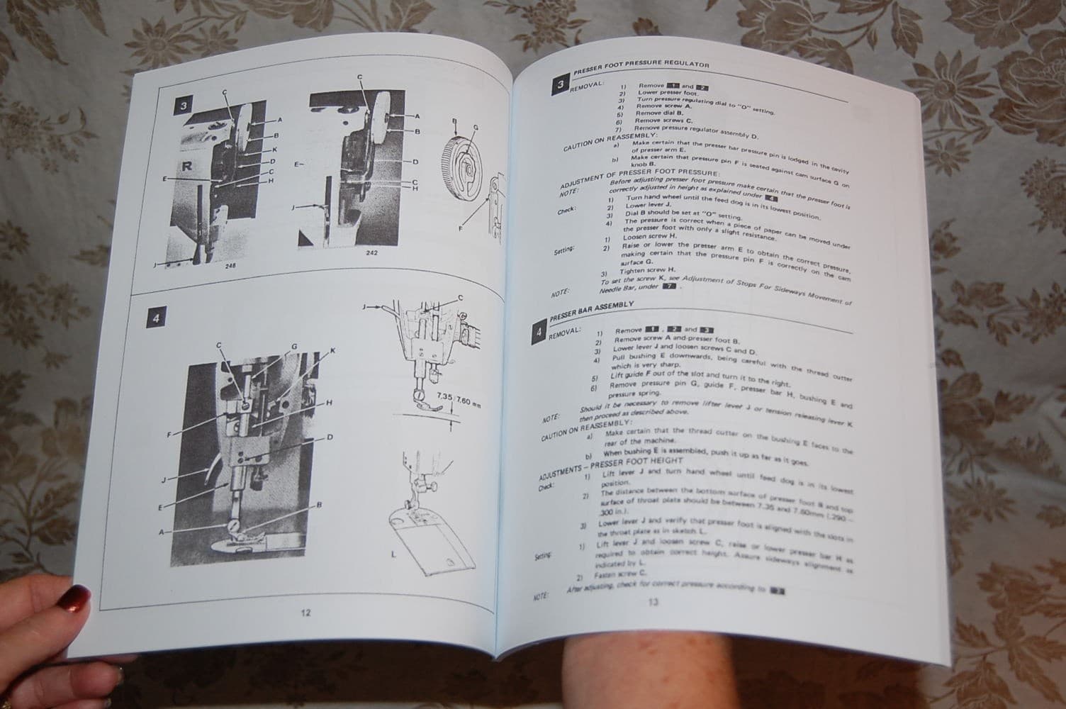 Service Manual Singer Sewing Machines 242 248 & Also Applicable for 247 547 876 5