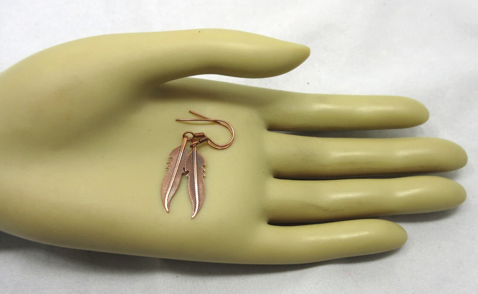 Native American  Made, Copper Feather Earrings,  Copper, Cherokee COA #CER1 4