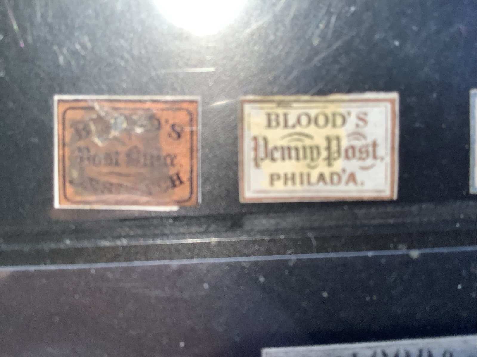 US LOCAL  BLOODS PENNY POST, 1848-54. lot of 8  genuine + mid 1800s forgeries 6