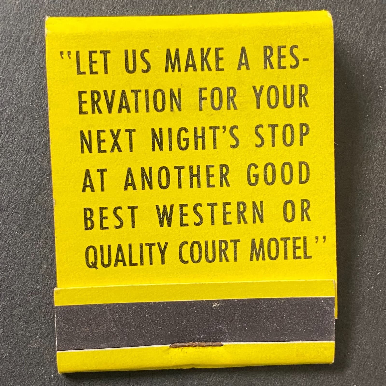 Best Western Motels c1960s-73 Full Matchbook w/ Rope Border Art VGC 2