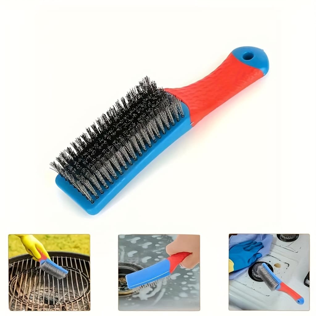 Stainless Steel Small Wire Brush Paint Removal Tool  Cleaning Metal Rust 4