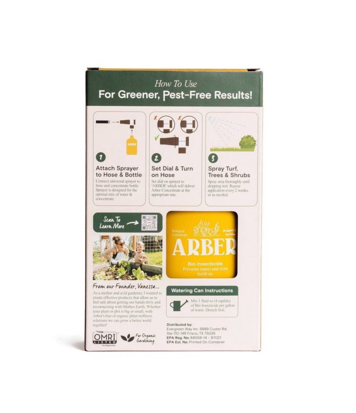 Arber Organic Lawn Tree And Shrub Insecticide Ready To Spray Fertilizer New 5