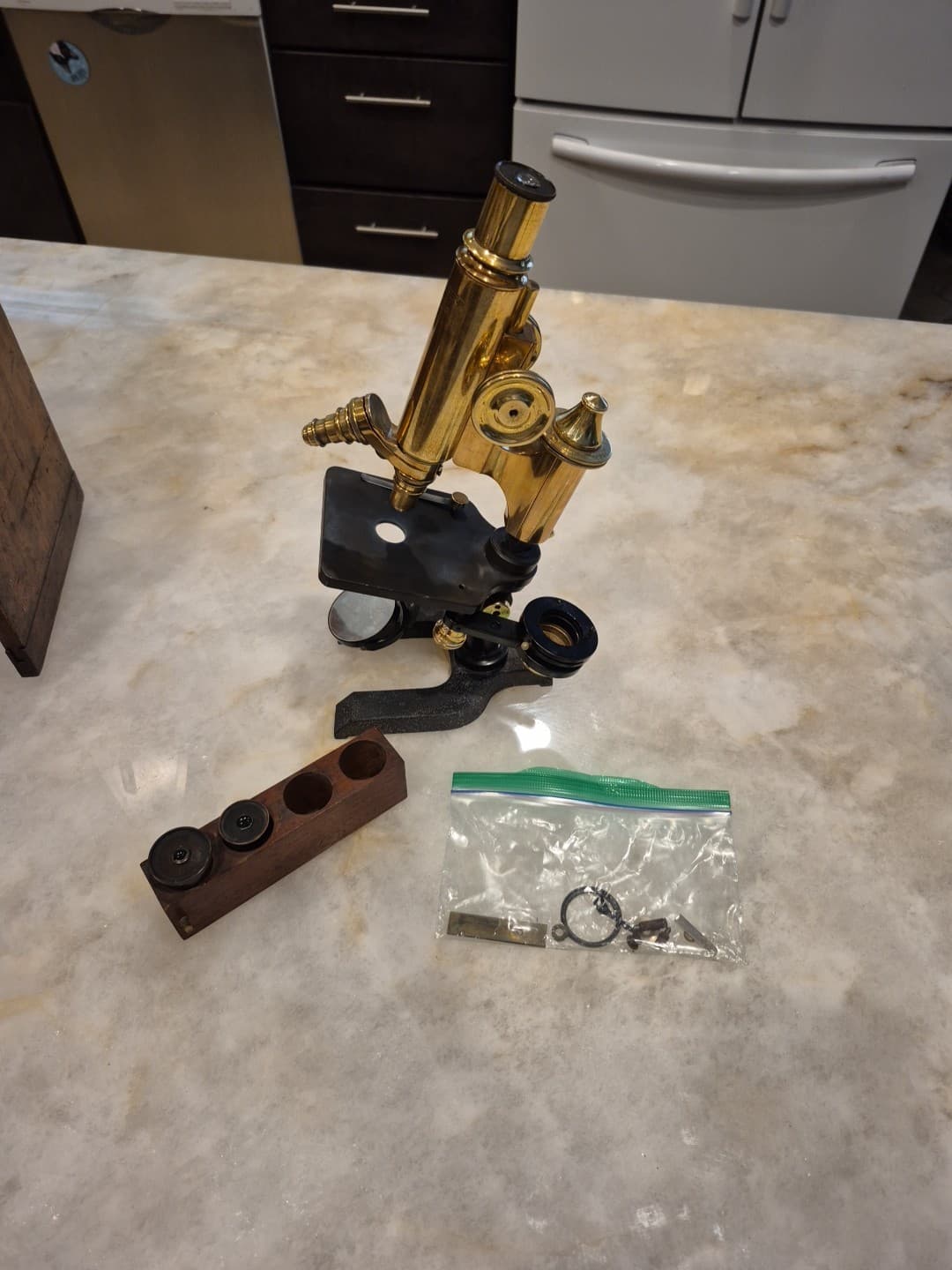 E. Leitz Wetzlar microscope Brass Microscope serial # 14808 5