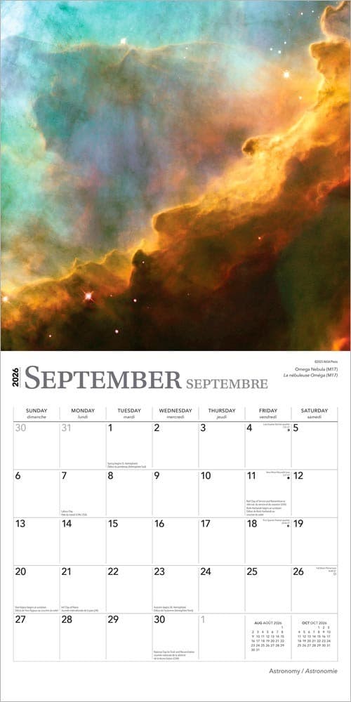 Astronomy | 2026 12x24" (Hanging) Monthly Square Wall Calendar 4