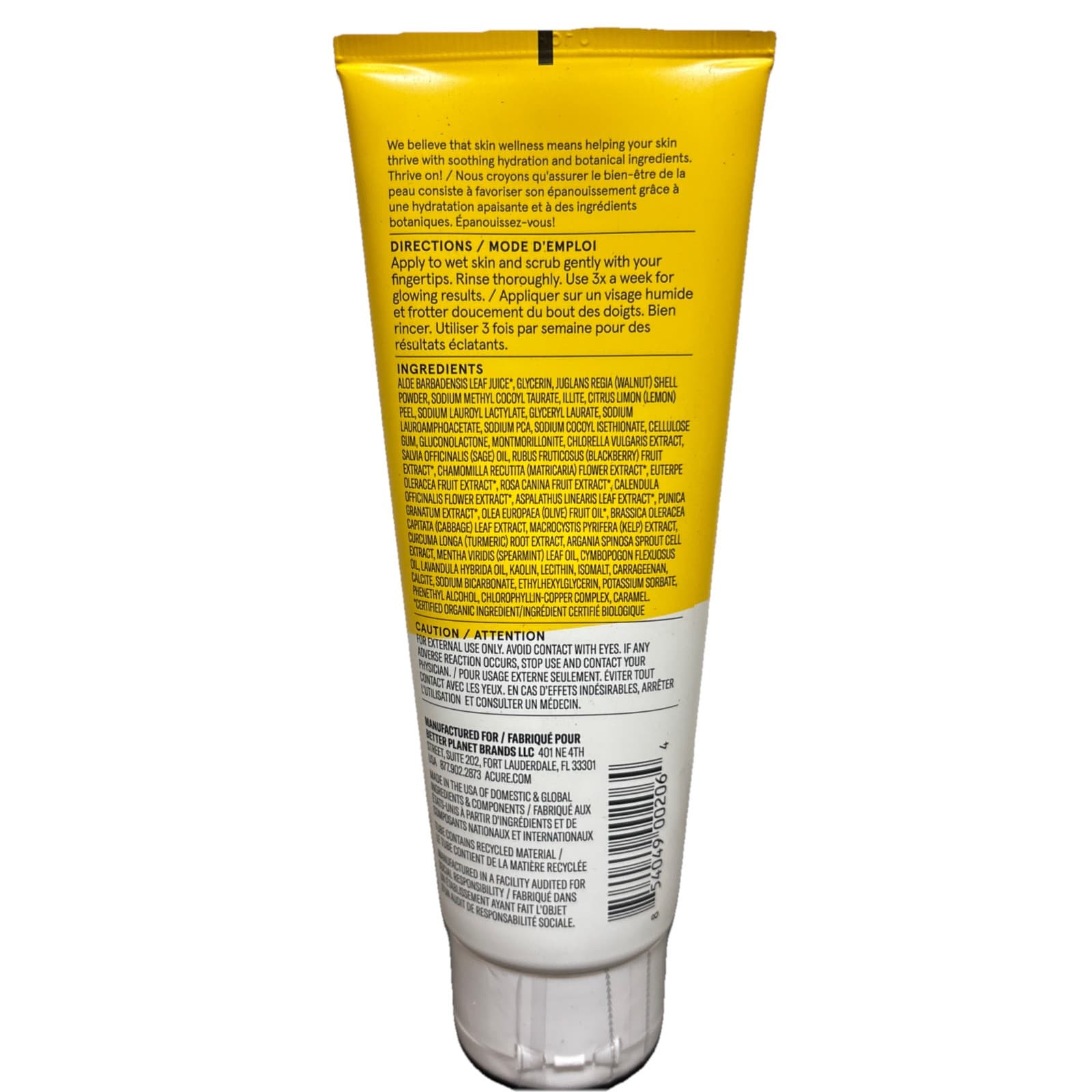 Acure Organics Brilliantly Brightening Facial Scrub 4 fl oz 118 ml Cruelty-Free, 2