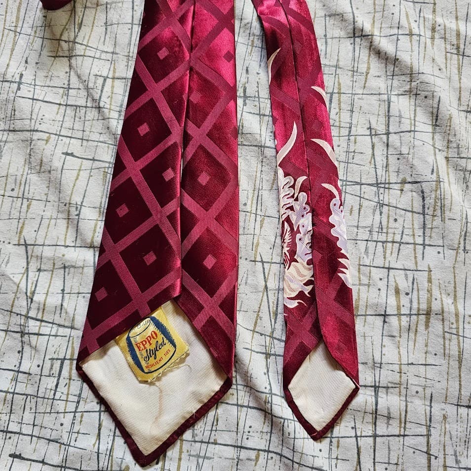 Vtg 40s Mens Novelty Ocean Fish Bubbles Coral Necktie Wide Jacquard Tie 49X4.25 5