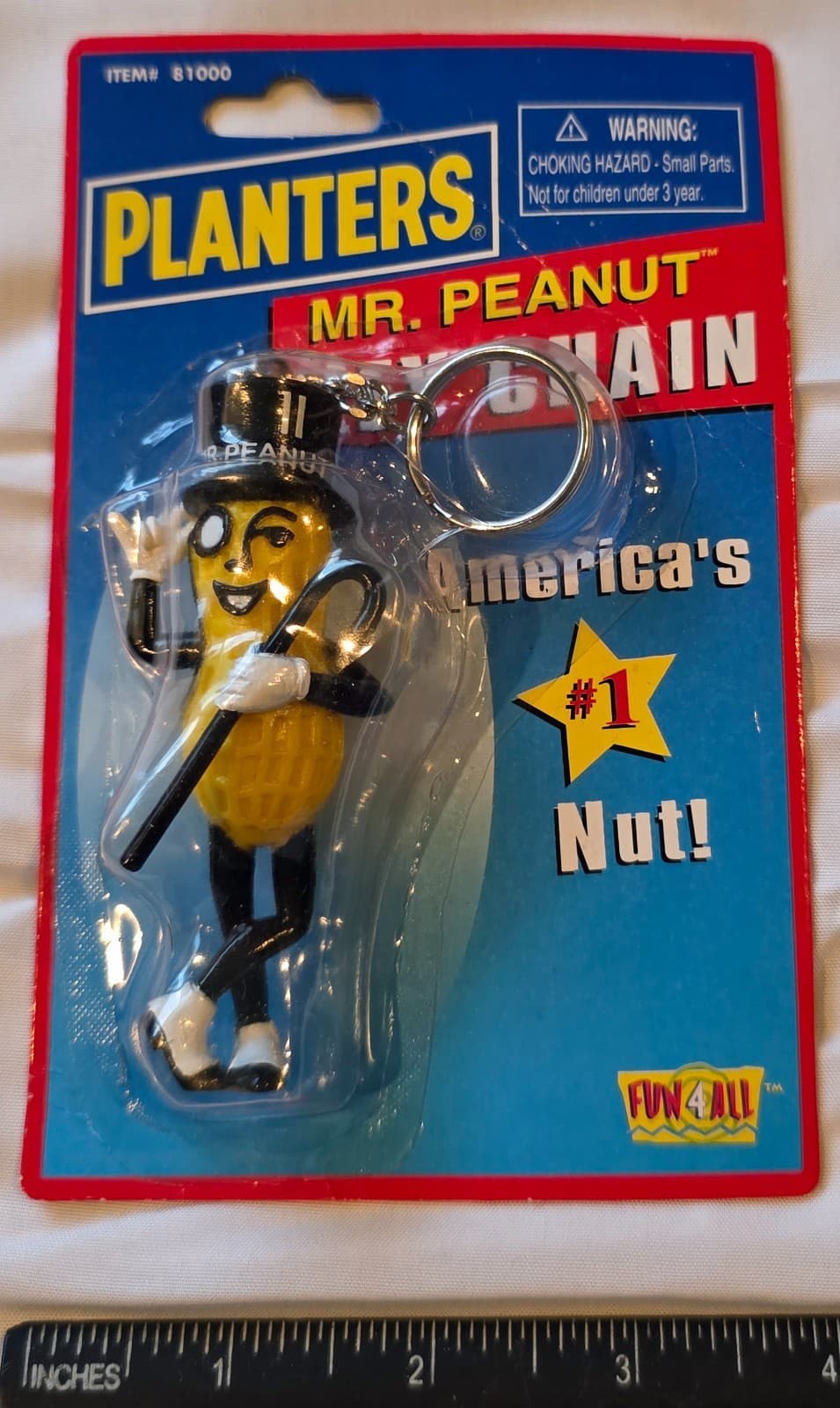 3 1/2" Tall Planters Mr. Peanut Key Chain