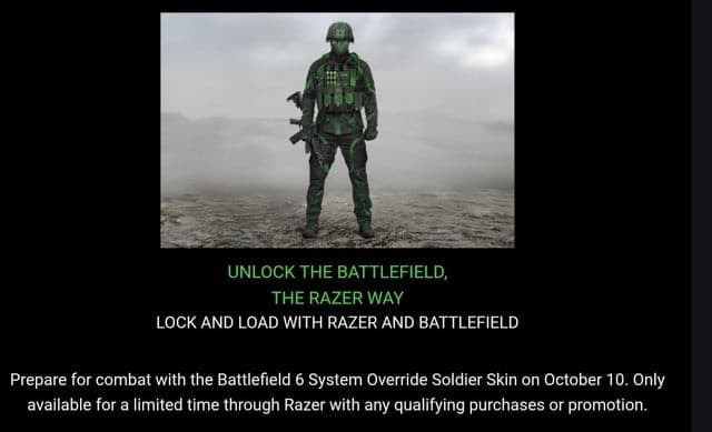 Battlefield 6 System Override Soldier Skin CODE 2