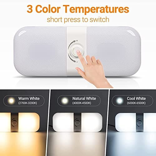  RV Lights Interior 1700LM, 3 Color TEM Camper Lights, Dimmable 12v Volt Led  3