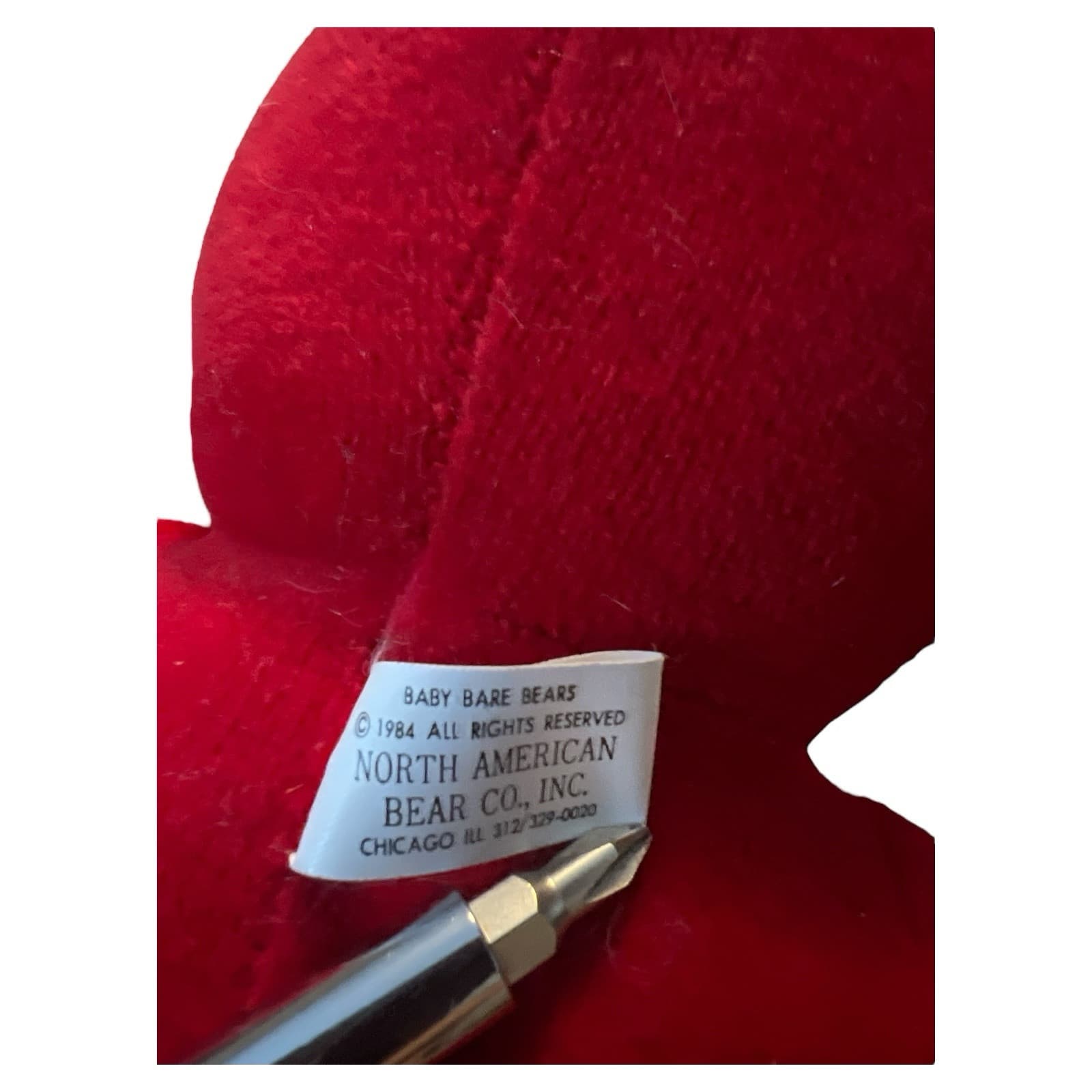 North American Bear Co Baby Bear Bears Red Velvet Plush Stuffed Animal 13 Inches 4