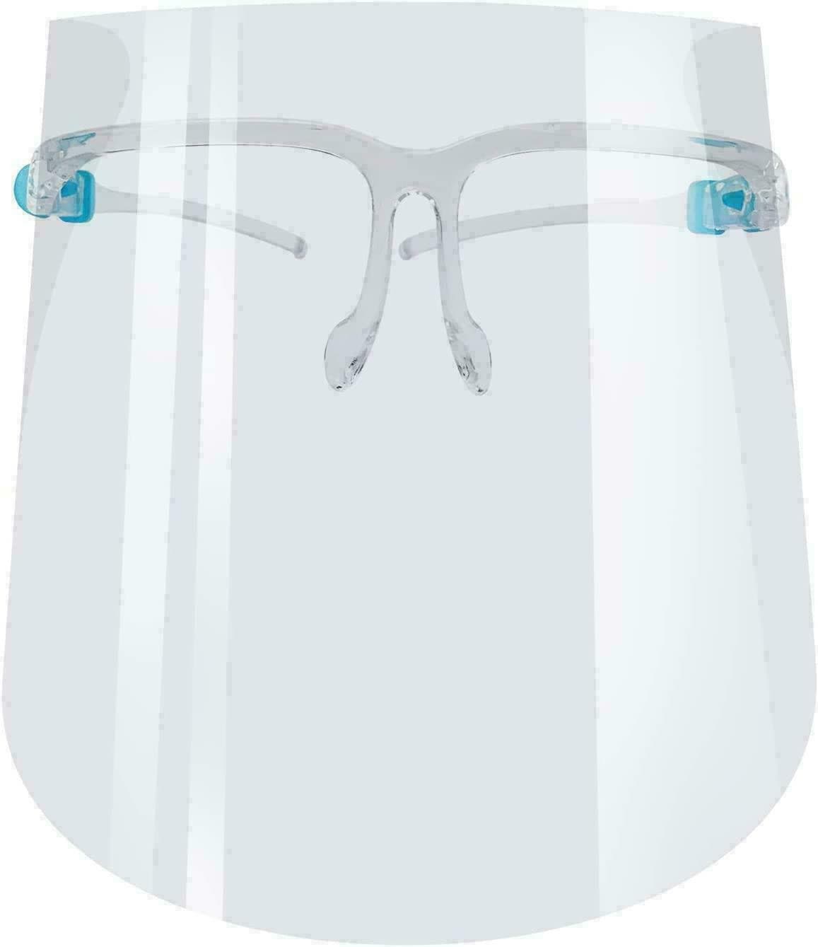 2 PCS Face Shield Guard Mask Safety Protection With Glasses Reusable US SELLER 2