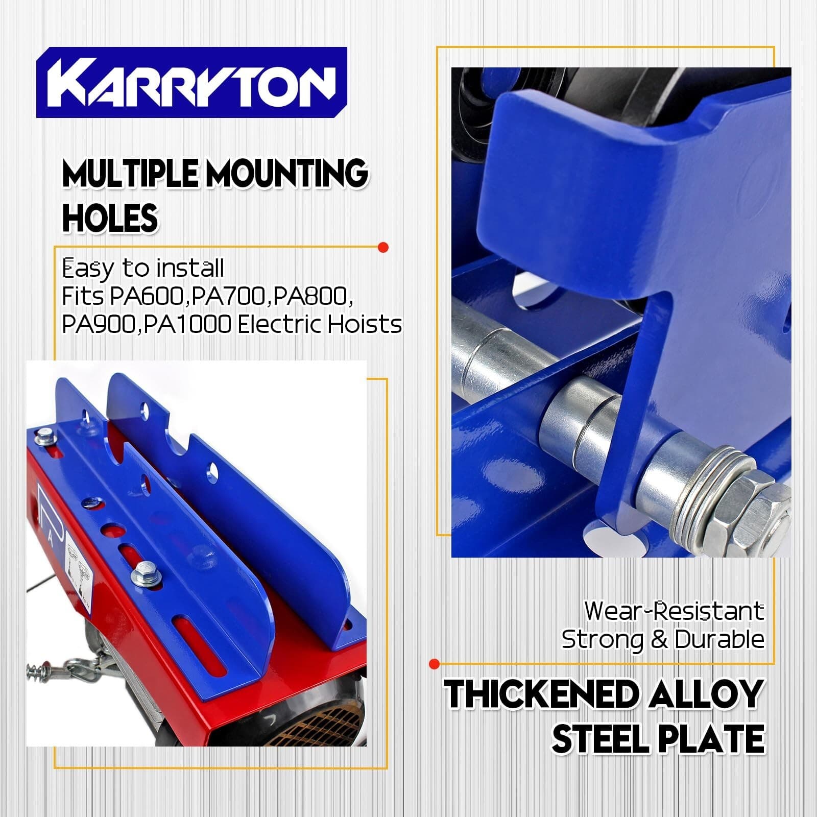 1Ton/2200LBS I-Beam Manual Trolley for Electric Hoist, Adjustable Push Trolle... 4