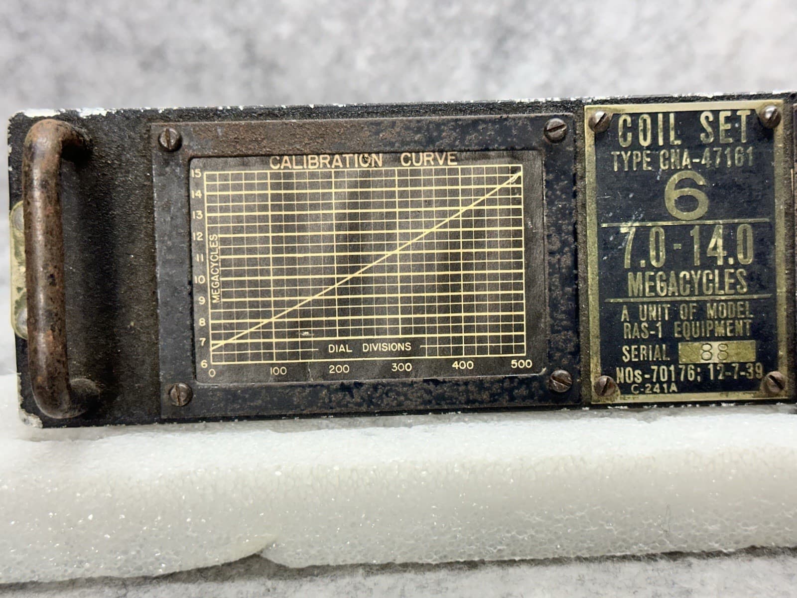 NATIONAL RAS-1 CNA-47161 MILITARY HAM RADIO RECEIVER "6" PLUG IN COIL DATED 1939 3