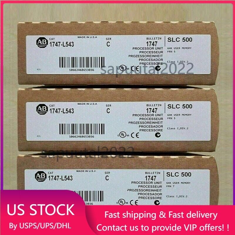 New Sealed AB 1747-L543 SLC 500 CPU Processor Unit Module 1747L543 US Free Tax