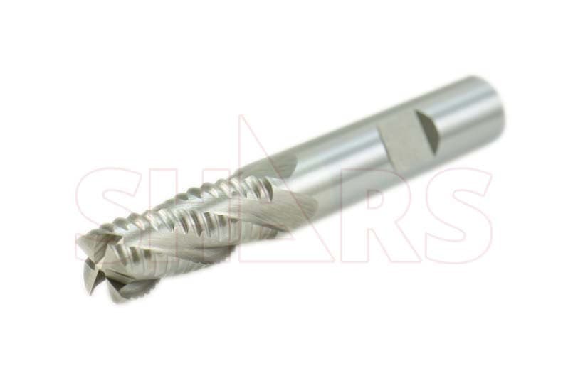 1/2" x 1/2" M42 Cobalt Center 4 Flute Coarse Tooth Roughing End Mill !{ 4
