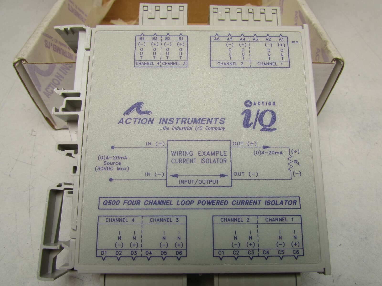 ACTION INSTRUMENTS  Q500-4B00 , 4 CH. LOOP POWERED CURRENT ISOLATOR ,NEW IN BOX  5