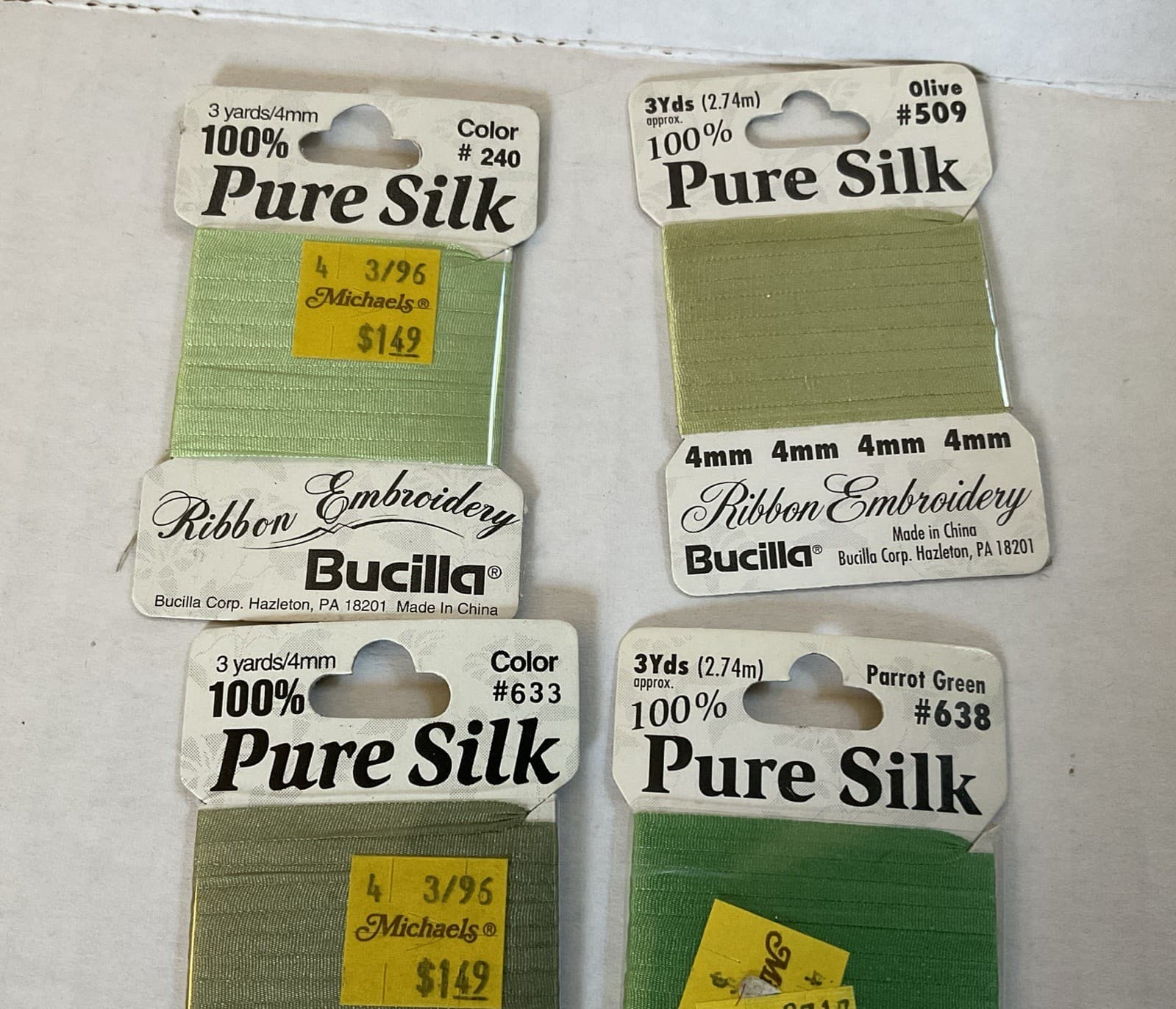 Bucilla Silk Embroidery Ribbon Lot Of 14 2
