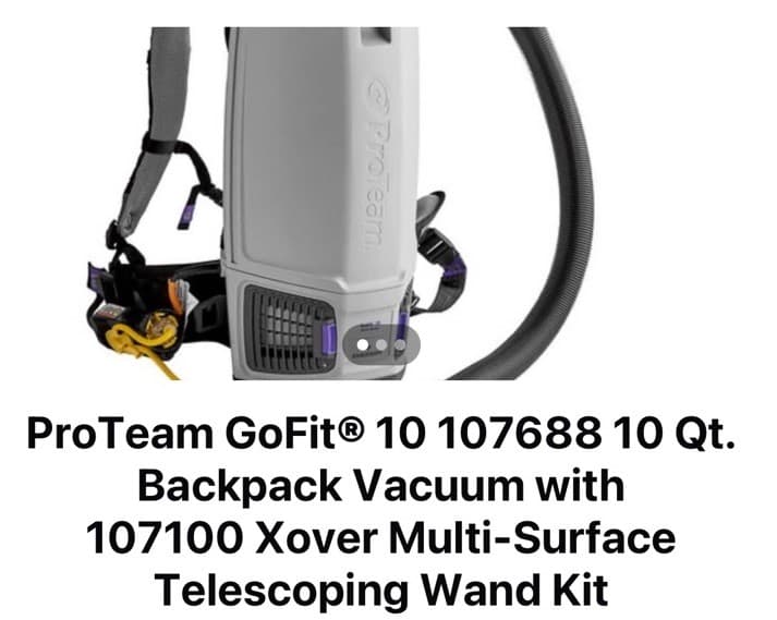 ProTeam GoFit® 10 107688 10 Qt. 107100 Xover Multi-Surface Telescoping Wand Kit