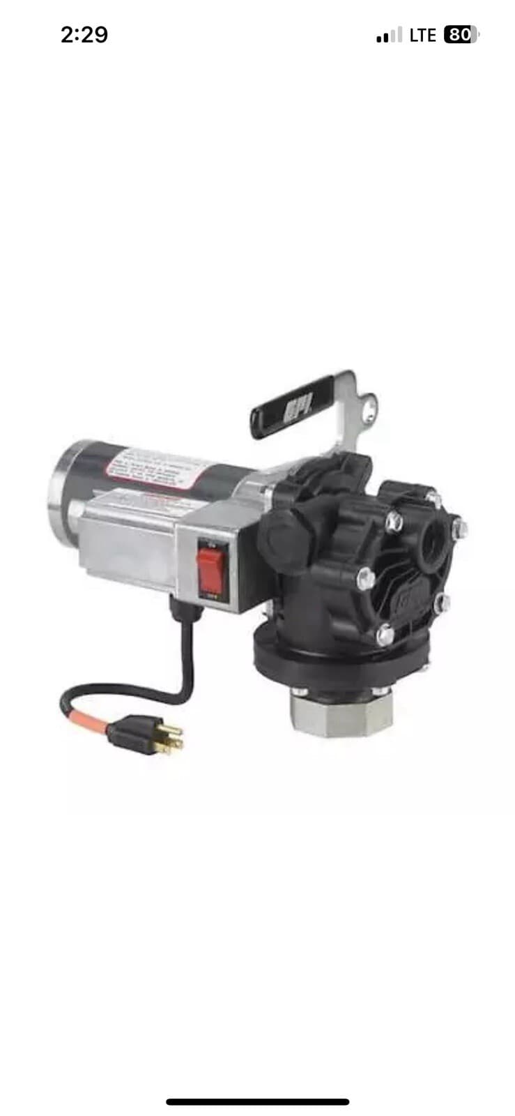 Gpi Pa-200H-2Ur Drum Pump,120v, 1/4 Hp,50/60 Hz 2