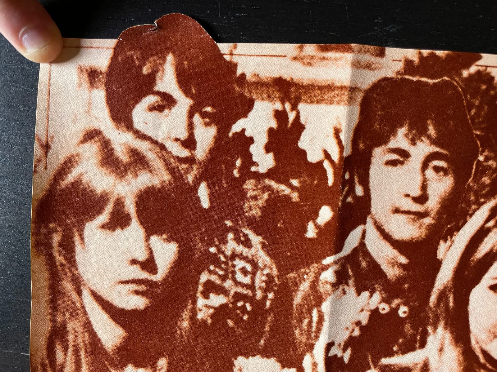 THE BEATLES Vintage 1960s Maharishi w/ Girlfriends & Beach Boys 8x19 Poster ~ VF 3